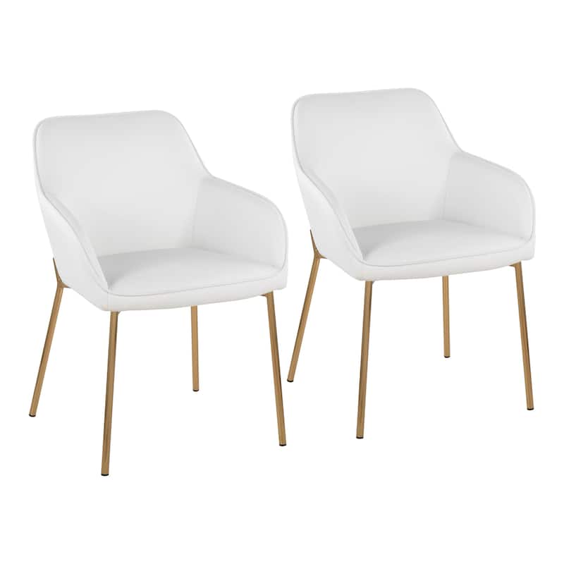 Silver Orchid Galotti Gold Upholstered Dining Chair (Set of 2)