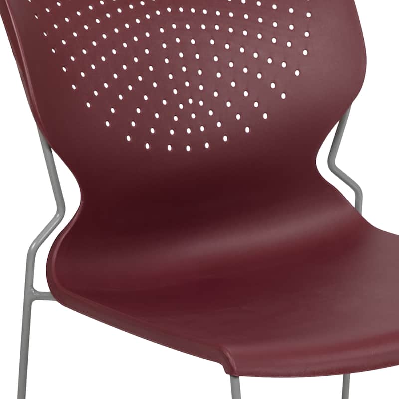 661 lb. Capacity Full Back Stack Chair with Powder Coated Frame