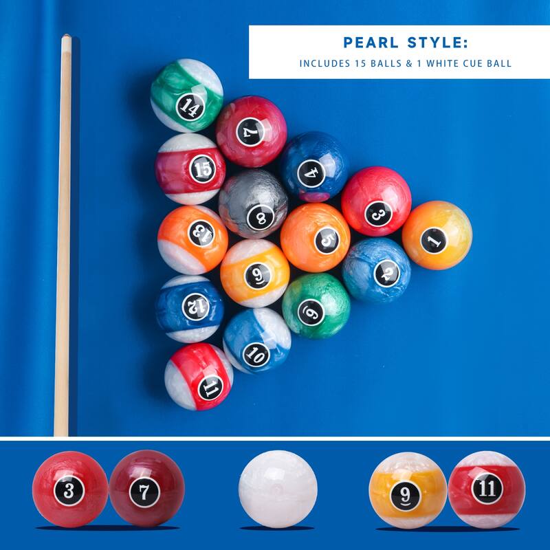 GSE™ 2-1/4" Regulation Size Standard Billiard/Pool Balls Set, Complete 16 Resin Balls - Billiard Pool Table Accessories