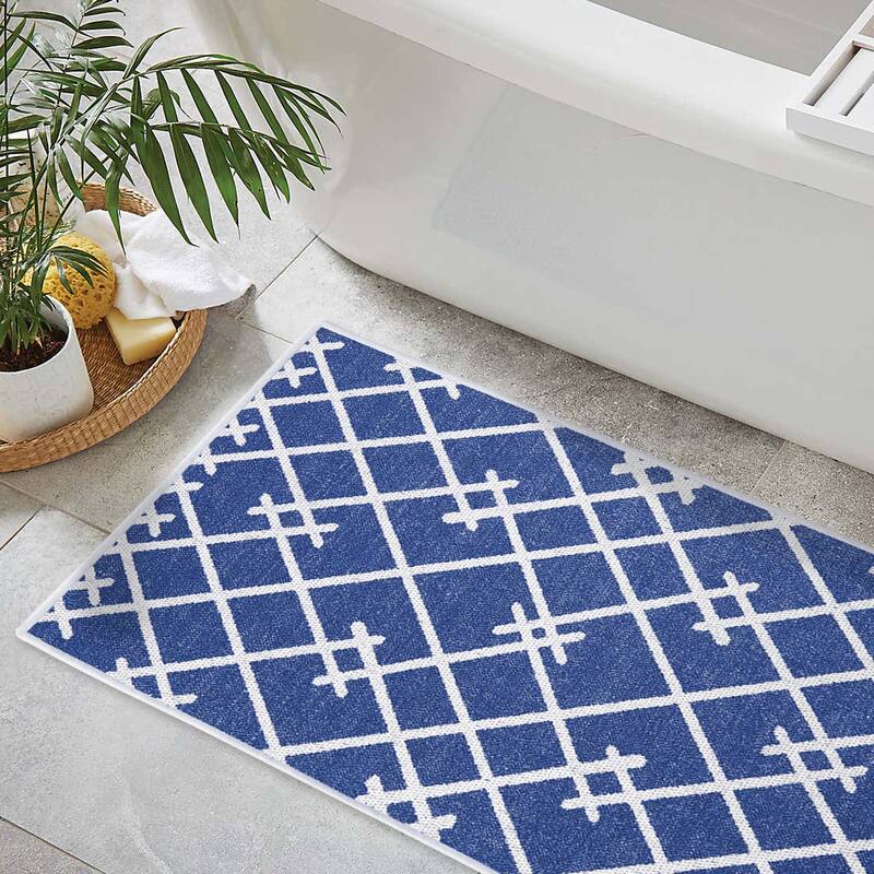 SussexHome Non-Skid Ultra-Thin Area Rugs for Laundry Room, Entryway, Bathroom and Kitchen - Washable Multipurpose Floor Mat