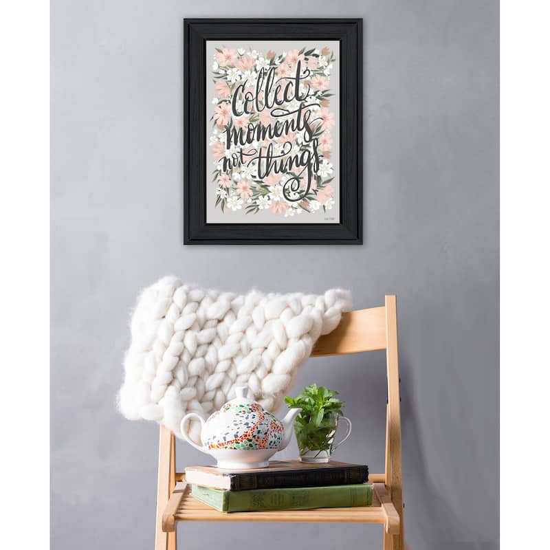 TrendyDecor4U Contemporary "Collect Moments Not Things" Framed Print Wall Art