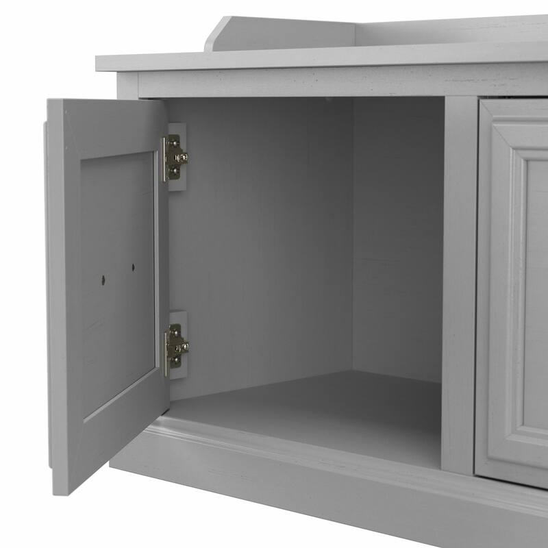Woodland 40W Entryway Bench with Doors by Bush Furniture