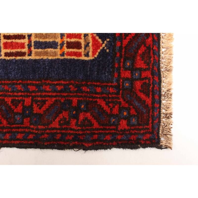 ECARPETGALLERY Hand-knotted Teimani Dark Navy Wool Rug - 2'6 x 4'0