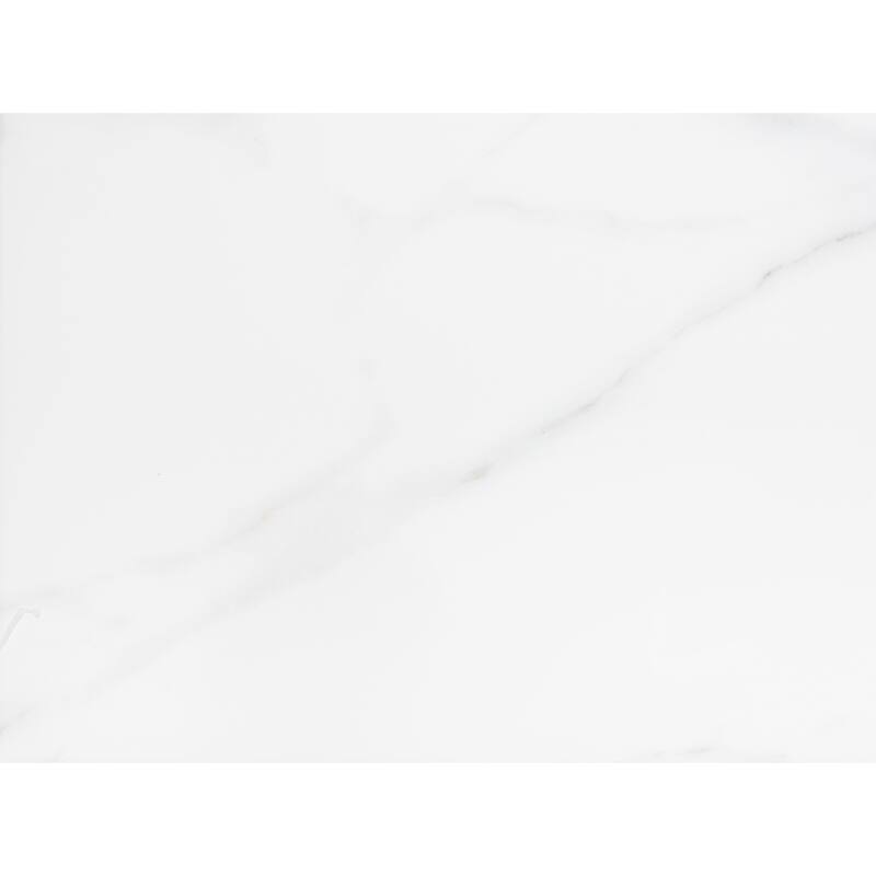 Chronos 10in x 13in White/ Gold Ceramic Wall Tile