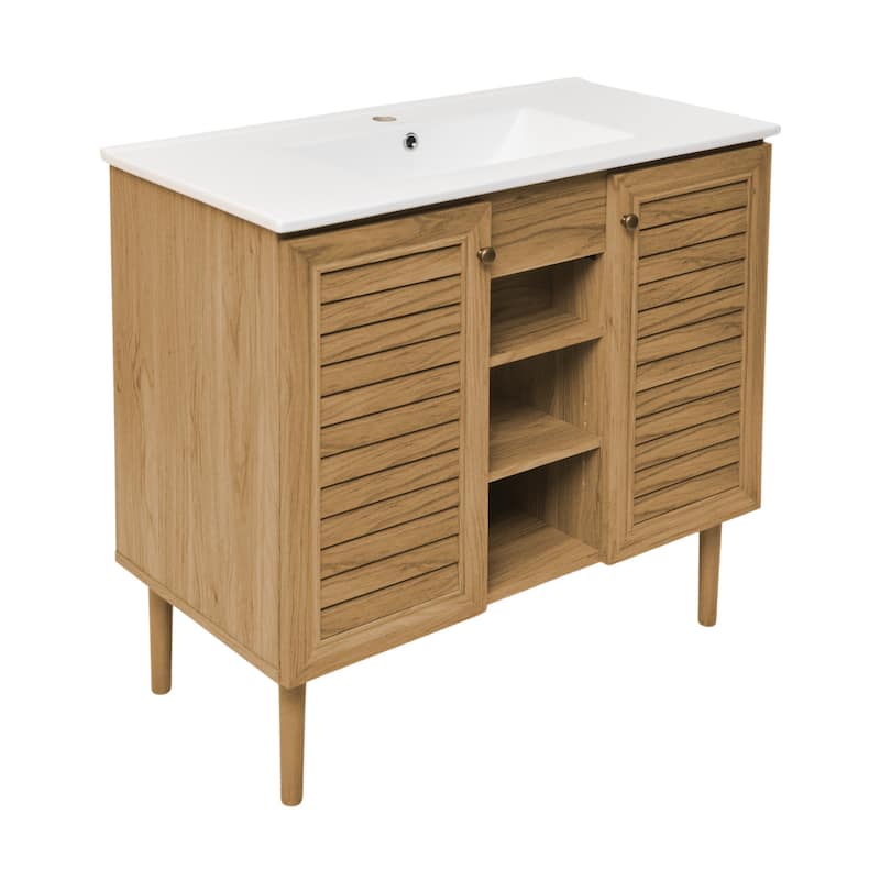 Swiss Madison SM-BV374 Bron 19" Free Standing Single Basin Vanity Set