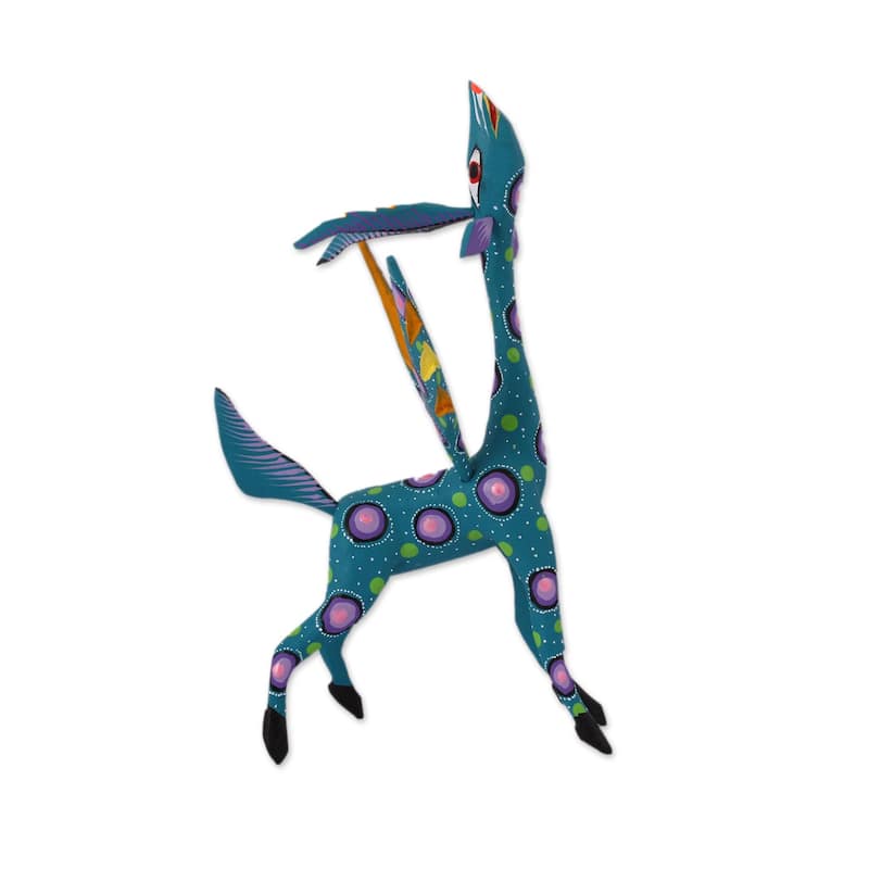 Novica Handmade Winged Song Wood Alebrije Statuette