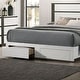 preview thumbnail 8 of 15, Furniture of America Conjira Modern 2-Piece White Wood Storage Bed and Nightstand Set