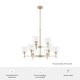 preview thumbnail 6 of 12, Hunter Xidane Metal and Glass Orb Chandelier - Entry, Kitchen or Dining Room Table, Bedroom - Mid-Century Modern, Transitional