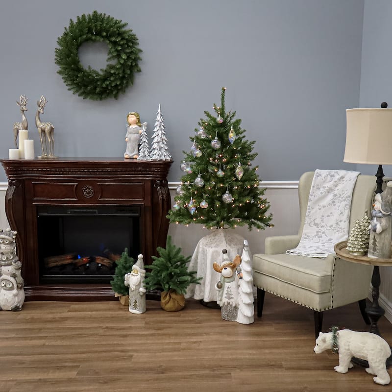 National Tree Company 4 ft. Dunhill Fir Tree with Clear Lights - 4 Foot