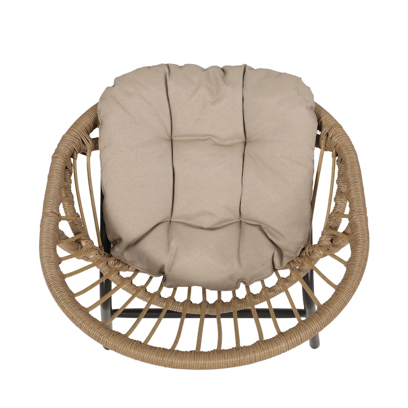 Whitten Outdoor Outdoor Wicker Dining Chairs with Cushion (Set of 2) by Christopher Knight Home