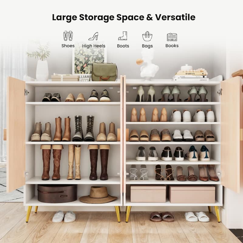 SUNBURY Modern 5-Tier Shoe Storage Cabinet,20 Pairs Shoe Rack with Adjustable Shelves for Entryway, Hallway