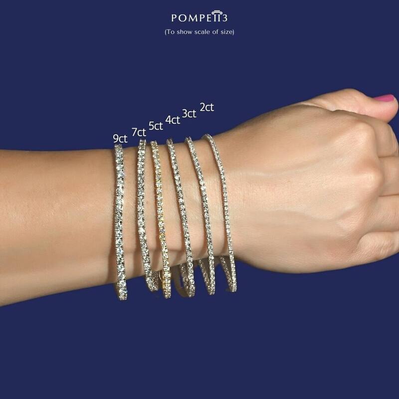 3 Ct Lab Grown Diamond Tennis Bracelet 7" Rose Gold