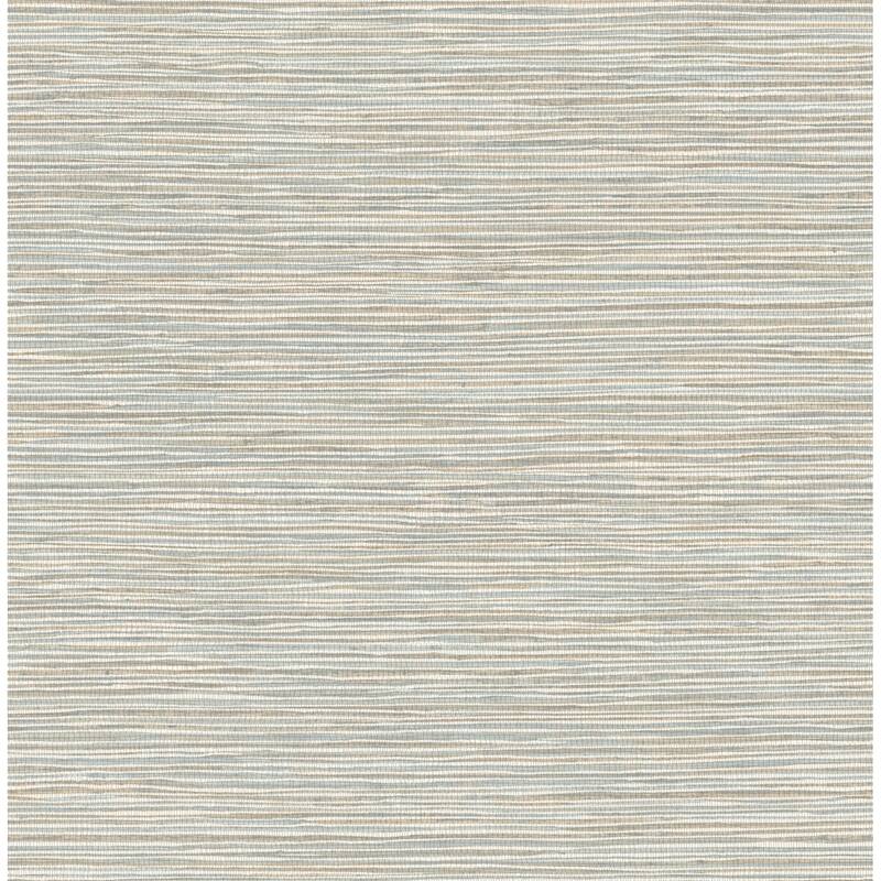 Advantage Alton Light Blue Faux Grasscloth Wallpaper