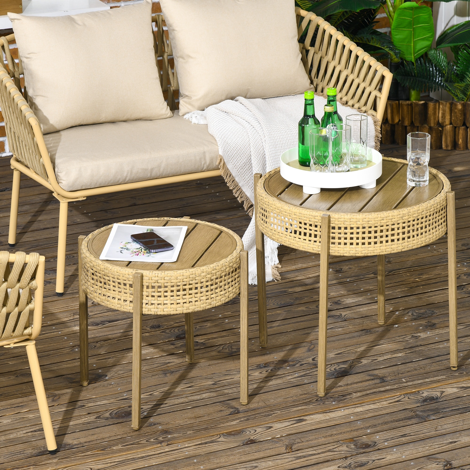 Outdoor wicker patio table and chairs clearance