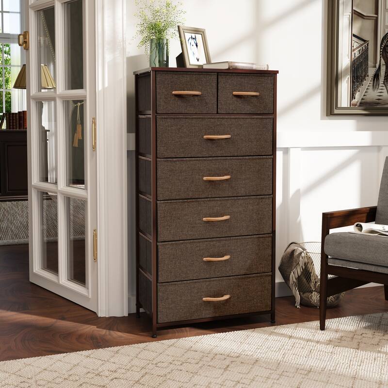 VredHom 7-drawer Storage Chest Dresser - Brown - 7-drawer