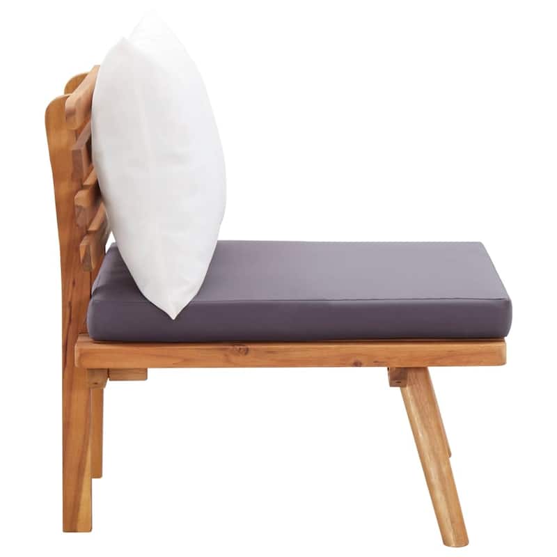 vidaXL Patio Lounge Set Outdoor Sectional Sofa Set Table Solid Wood Acacia - 23.6" x 25.6" x 25.6"