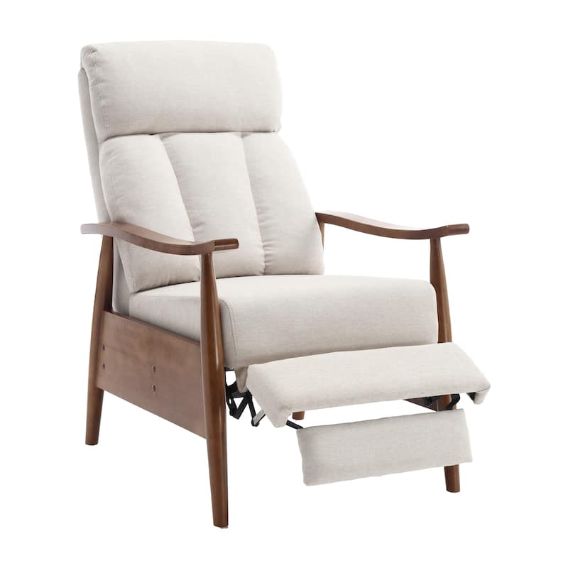 Beige 26.38" Adjustable Chaise Lounge Chair