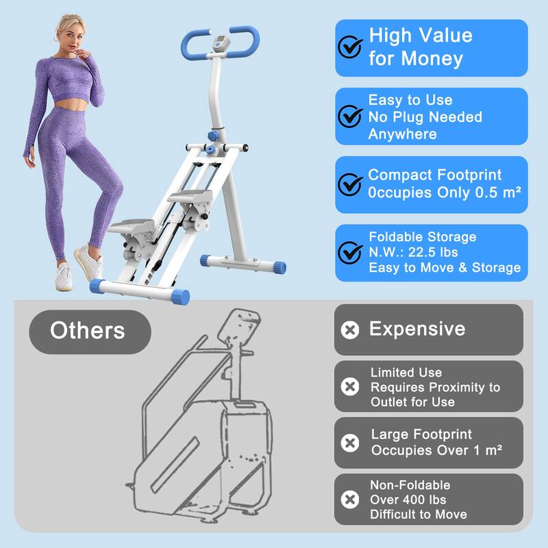 Stair Stepper with Resistance Home-Upgrade Vertical Climber Workout Machine for Full-Body Exercise Climber Fitness Equipment