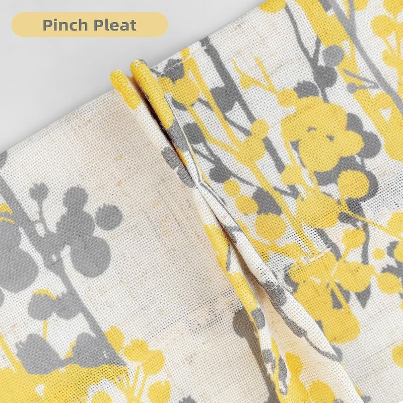 DriftAway Pinch Pleat Kitchen Curtains Linen Textured 30×36