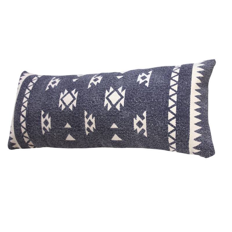 Sevita Southwestern Decorative Denim Geometric Throw Pillow