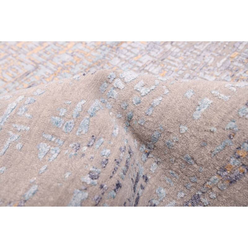 ECARPETGALLERY Hand-knotted Legacy Grey Silk, Wool Rug - 9'0 x 12'0