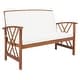 preview thumbnail 115 of 117, SAFAVIEH Fontana 4-piece Acacia Solid Wood Outdoor Conversation Patio Set