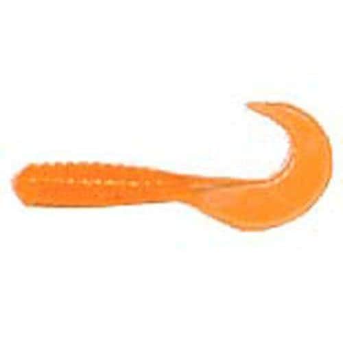 Action Bait 3' Curly Grubs 25pk Orange