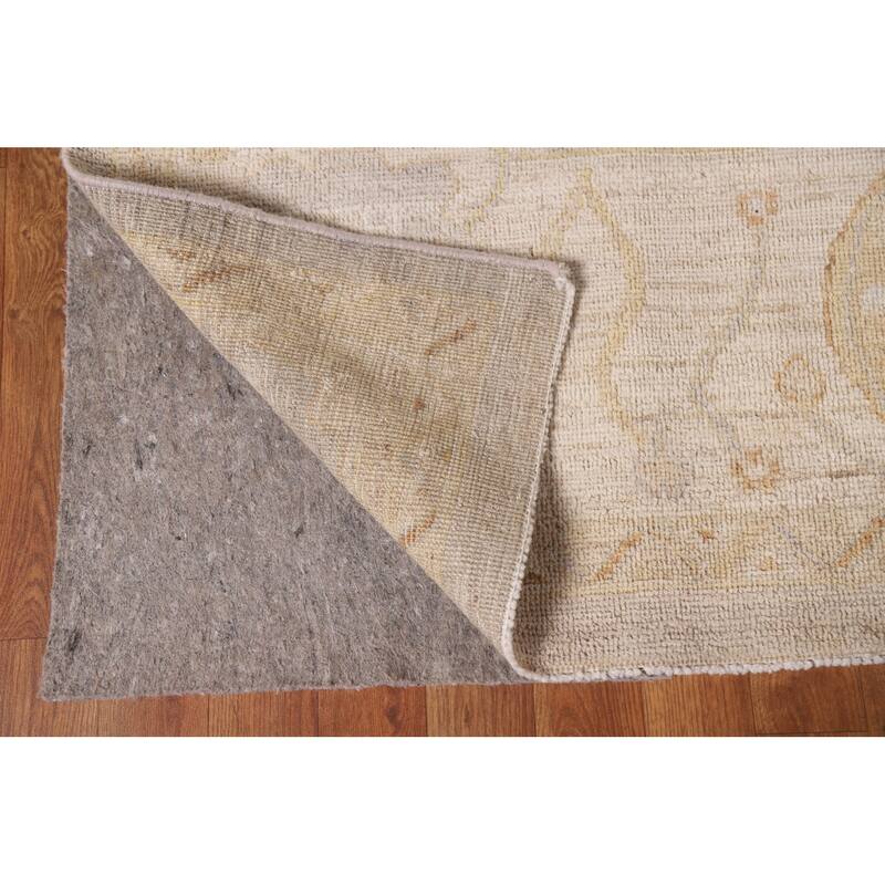 Vegetable Dye Oushak Turkish Area Rug Handmade Floral Wool Carpet - 8'8"x 11'9"