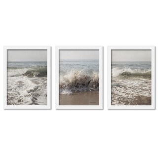 High Tide Elizabeth Urquhart Coastal - 3 Piece Framed Gallery Art Set