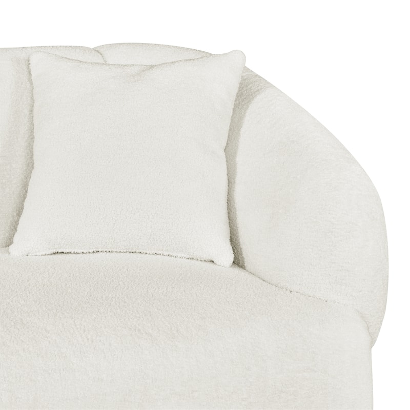 Christopher Knight Home - Hulk Curved Boucle 3-Seat Sofa with Sturdy Wooden Frame