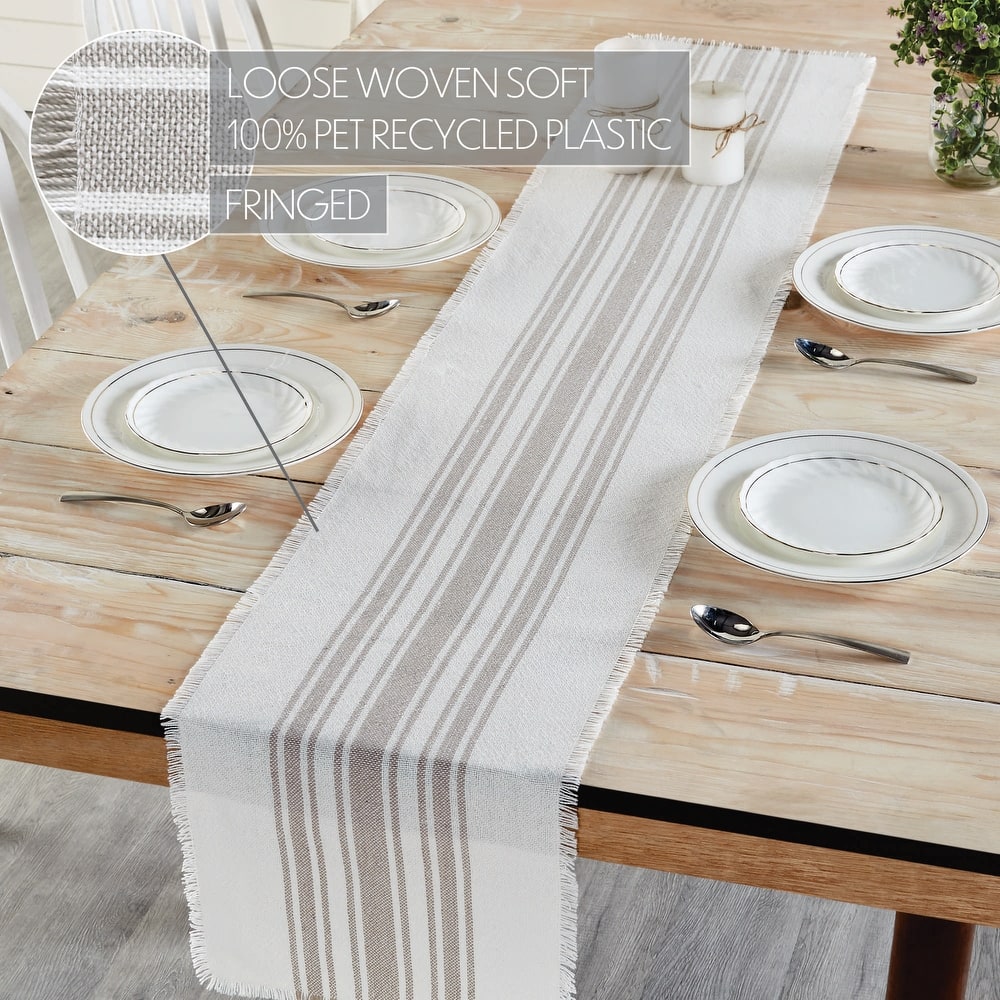 Antique White Stripe Runner