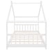 preview thumbnail 4 of 25, White Wood House Bed Twin Size - Playhouse Design, Sturdy Pinewood Frame