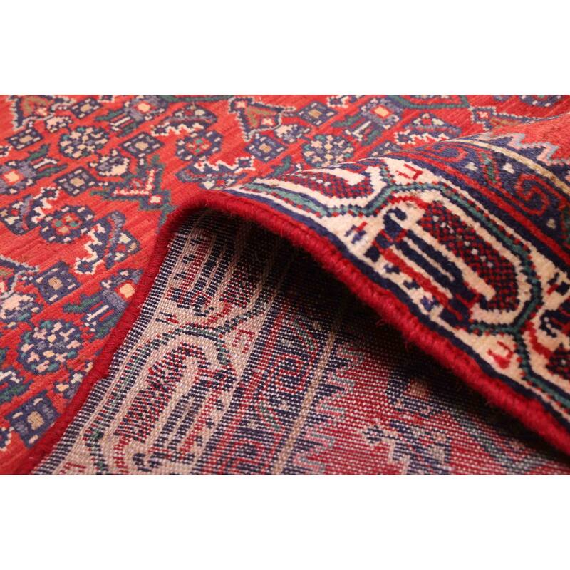 ECARPETGALLERY Hand-knotted Andelz Red Wool Rug - 3'5 x 10'0