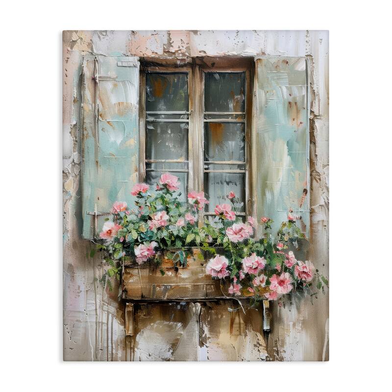 Stupell French Country Window Canvas Wall Art Design By Arlington Prints - 24 x 30