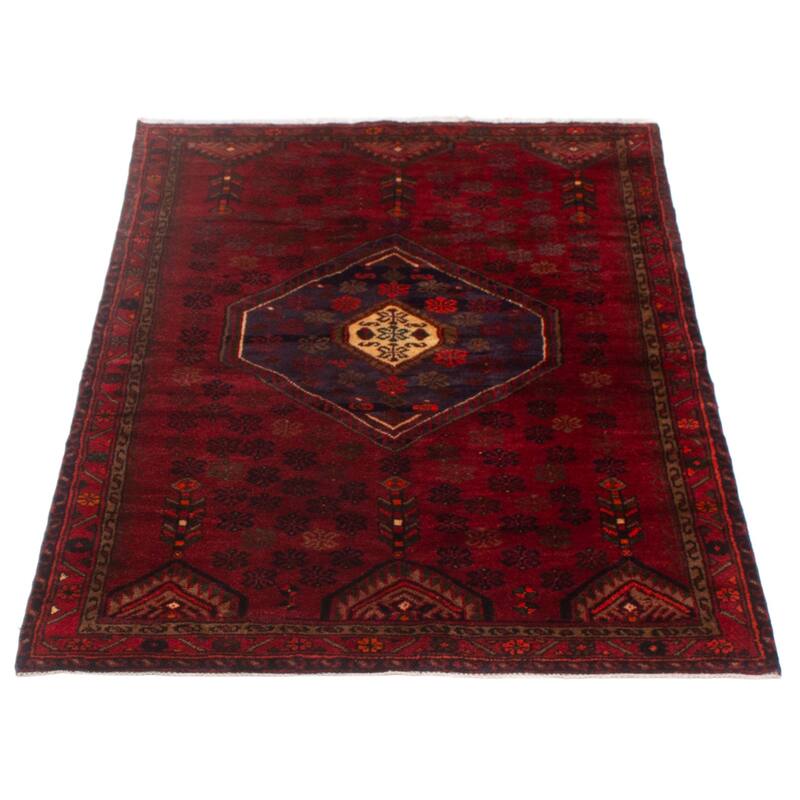 ECARPETGALLERY Hand-knotted Konya Red Wool Rug - 4'3 x 6'7