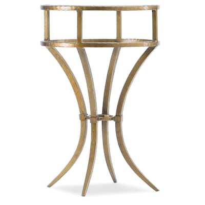 Hooker Furniture 5846-80 16" Diameter Glass Top Iron Pedestal Table