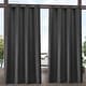 preview thumbnail 15 of 33, ATI Home Delano Indoor/Outdoor Grommet Top Curtain Panel Pair 54X108 - Charcoal