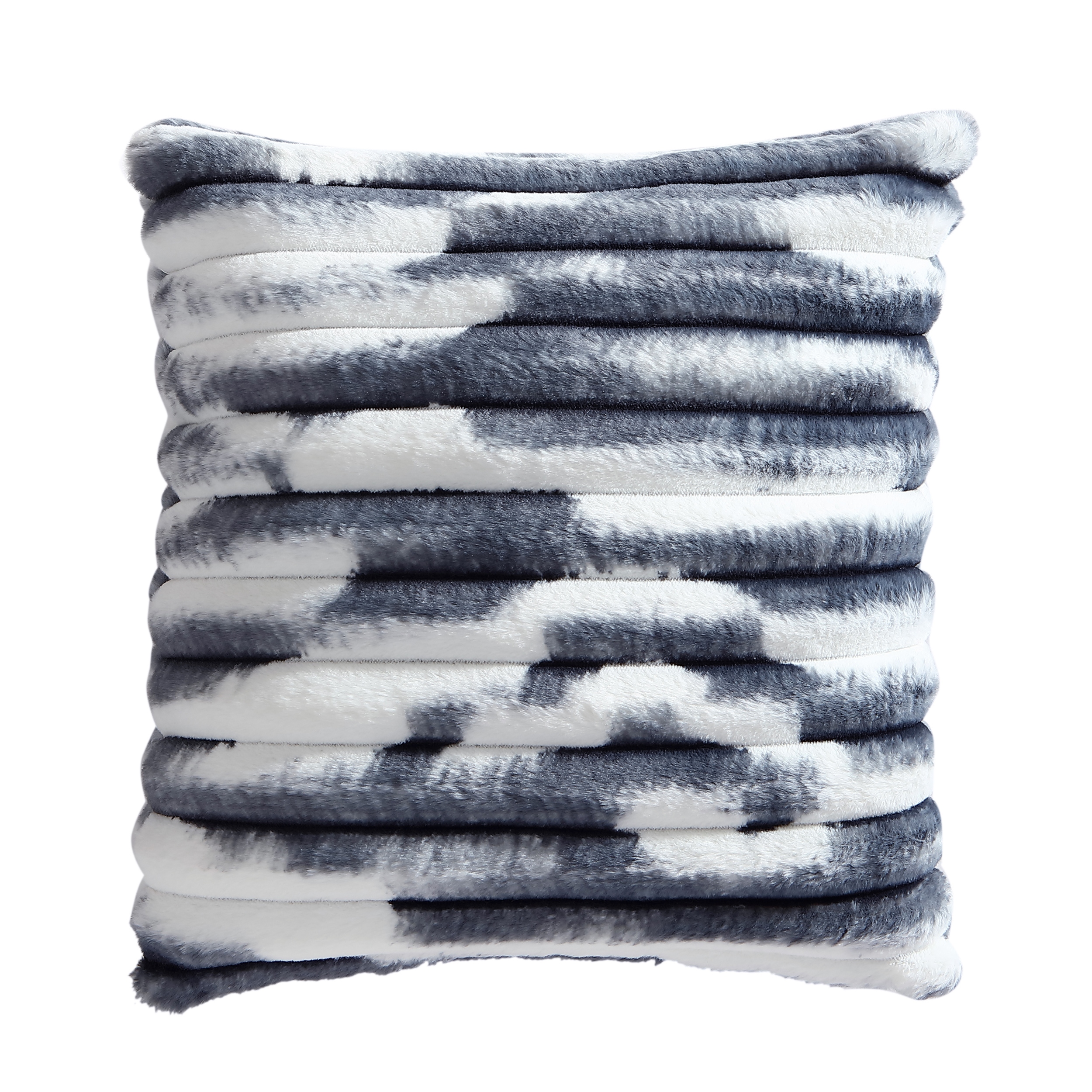 French Connection Ribbed Ultraplush Synthetic Fur Pillow
