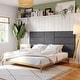 preview thumbnail 11 of 9, Jaxx Panelist Modern Padded Headboard - Clearwater Configuration - Large Wall Panel Arrangement for King or Queen Charcoal