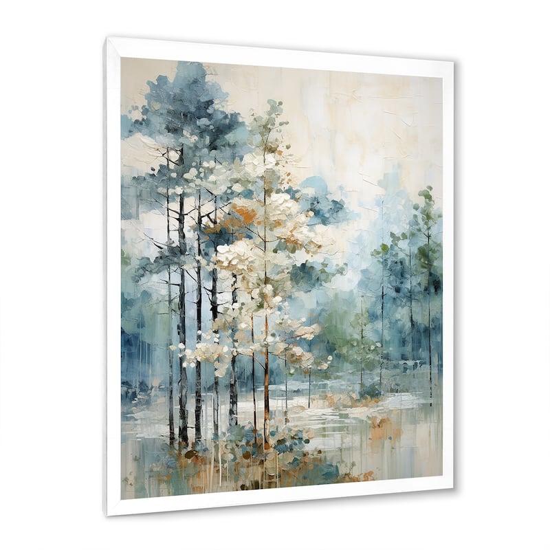 Designart "Pine Tree Enchanted Forest II" Tree Pine Framed Wall Decor