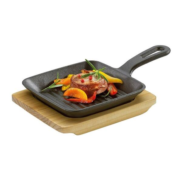 Kuechenprofi BBQ Grill / Serving Pan with Wooden Board (3 pack) Bed