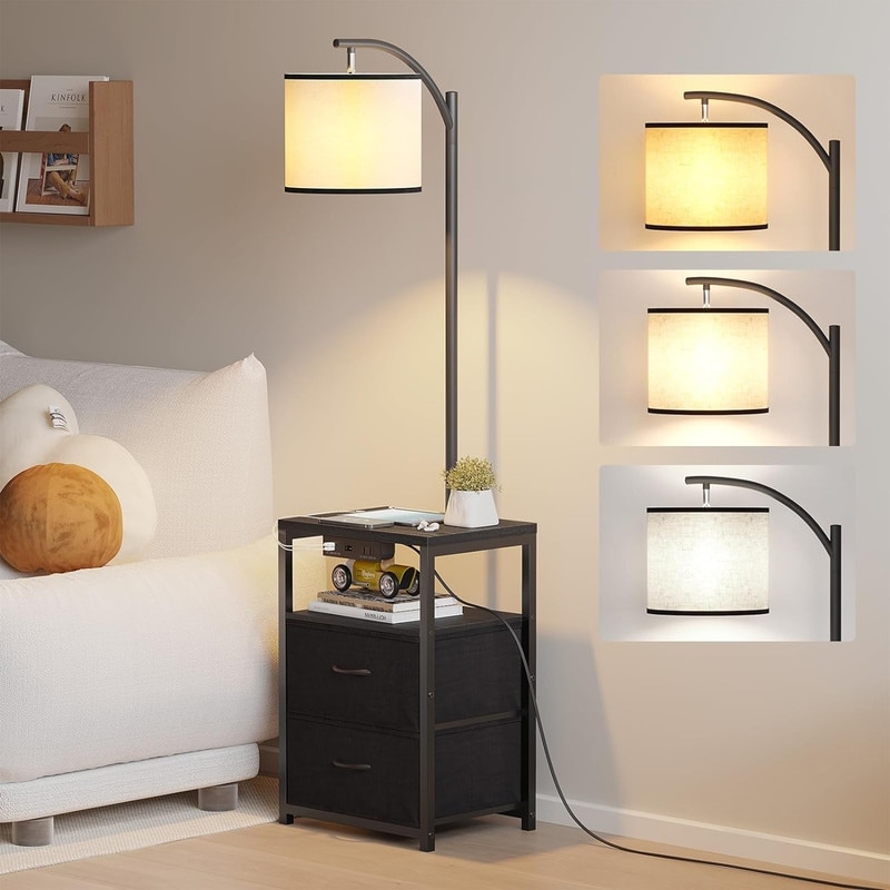 Floor lamp with table and 2 drawers lamp for bedside table. On Sale Bed Bath Beyond 40386839