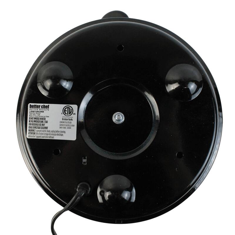 Better Chef 3-Quart Round Slow Cooker with Removable Stoneware Crock