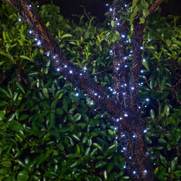 slide 1 of 11, Glitzhome Outdoor Solar String Light with 50 LEDs/100LEDs 100LEDs/38.65FT