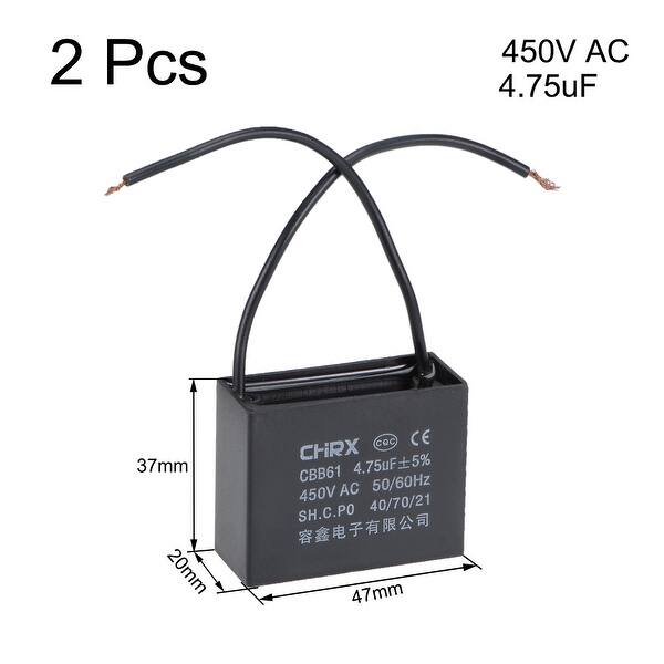 Shop 2 Wire Cbb61 Ceiling Fan Capacitor 4 75uf 450v Ac Motor Run