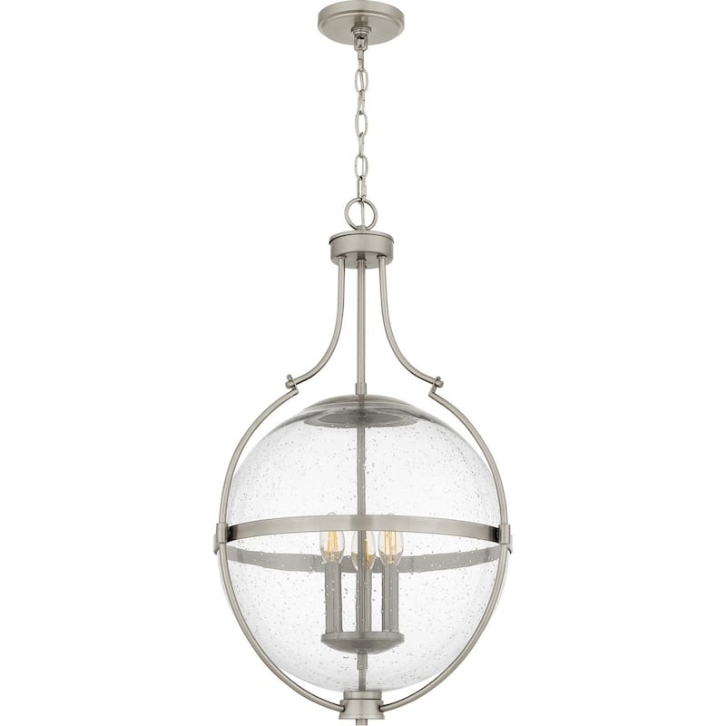 Quoizel Pendant Three Light Pendant - Brushed Nickel