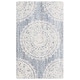 preview thumbnail 36 of 39, SAFAVIEH Handmade Ebony Dialita Medallion Wool Rug 3' x 5' - Blue/Ivory - Rectangle