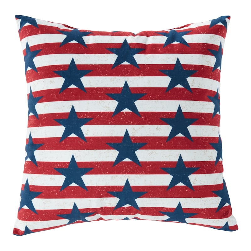 18" Americana Decorative Throw Pillow