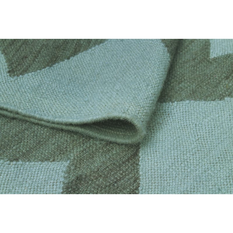 Noori Rug Overdyed Flatweave Amber Grey/Drk. Grey Rug - 6'9" x 8'5"