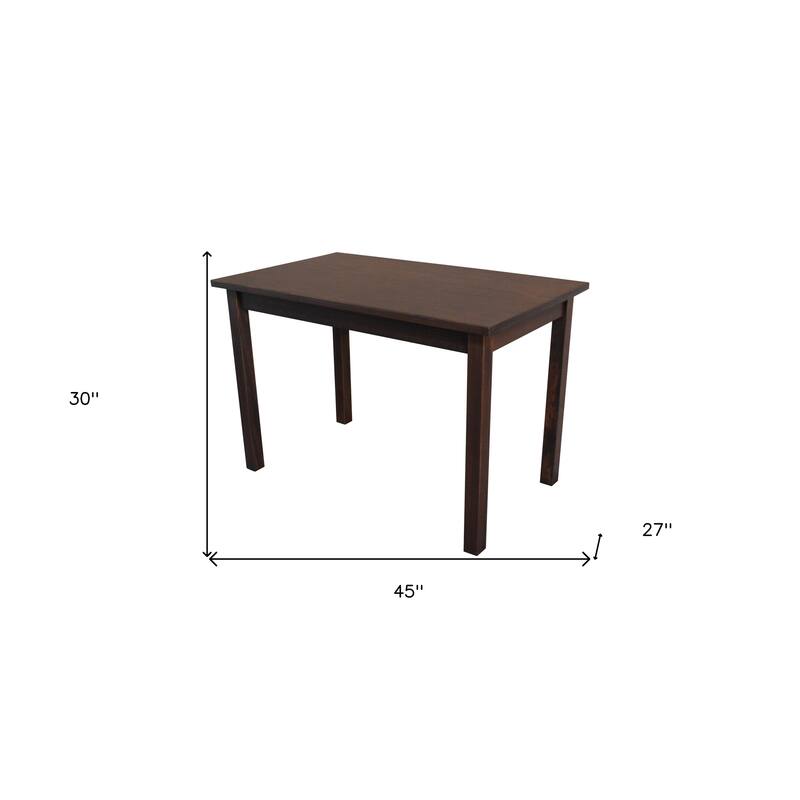 HomeRoots 48" Raw Umber Solid Wood Dining Table - 48.00 in. x 30.00 in. x 27.00 in.